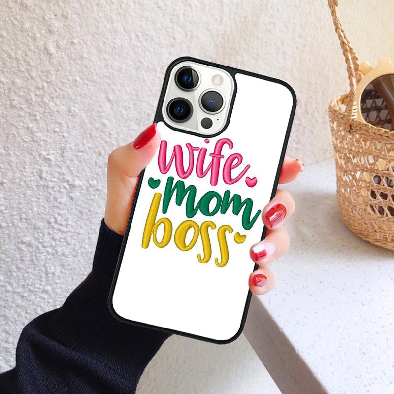 Wife Mom Boss Mum TPU Phone Case for iPhone 17 Air 16 PRO MAX 15 14 PLUS 12 11 13 Back Cover Fundas Shell coque