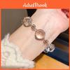 Snowflake Glass Beaded Bracelet With Electroplated Finish For Elegant Women Gift