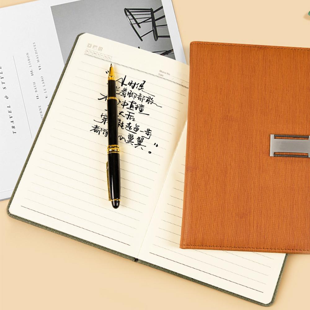 Notatnik biznesowy A5 ze skórzaną klamrą, dziennik spotkań roboczych, zeszyt przedmiotowy ucznia, pogrubiony pamiętnik, zeszyt z fragmentami, liniowane strony wewnętrzne, dziennik podróży