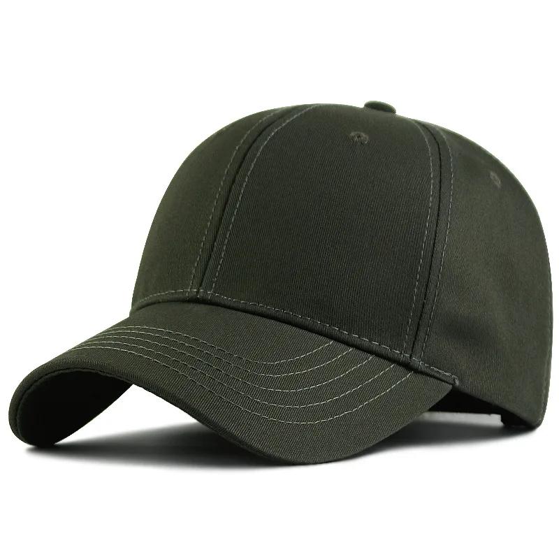 Chapeaux de Sport Uni en Coton Solide pour Homme Casquette de Soleil Unie pour Dame Casquettes Snapback Hiphop Casquette de Baseball pour Tête Large 57-60cm 61-68cm