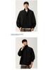 Men's Winter Retro Loose-Fit Bomber Jacket - Stand Collar, Padded, American Trendy Style