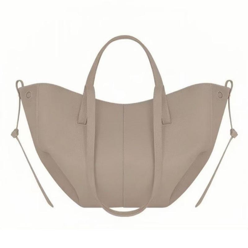 Large Capacity Cowhide Tote Bag Urban Minimalist Style Leather Underarm Bag Versatile Shoulder Crossbody Bag Trendy Bucket Bag