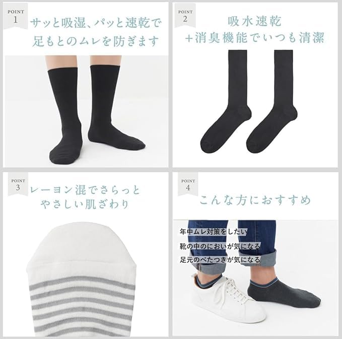 Gunze Acedron Short Socks of AGW112 Navy Men's (Set 3) (New)