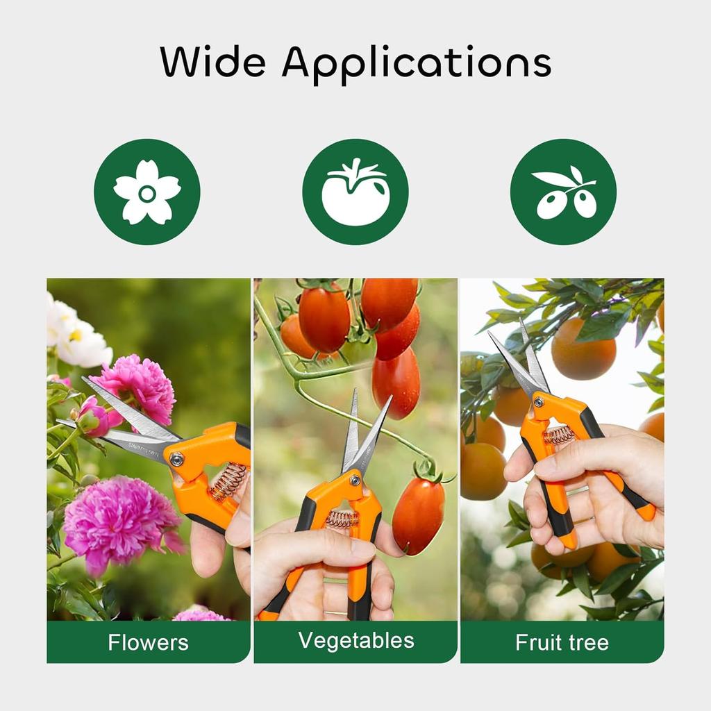 Bypass Pruning Shears, Gardening Scissors, Super Sharp Premium Garden Shears, Pruning Shears For Gardening, Garden Hedge Clippers Handheld Pruners