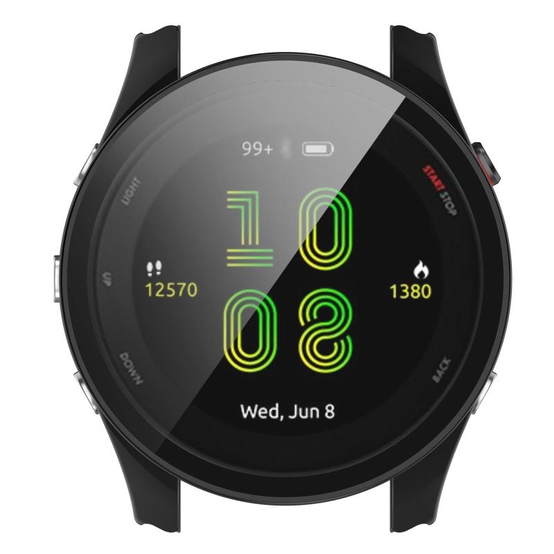 For GarminForerunner 255S Housing for Case Tempered Film Screen Protector Shockproof One-piece for Shell Smartwatch Slee