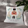 Nutcracker Christmas Pillowcase, Double Sided Polyester Print Cushion Cover for Living Room Sofa Home Decor Holiday Gift