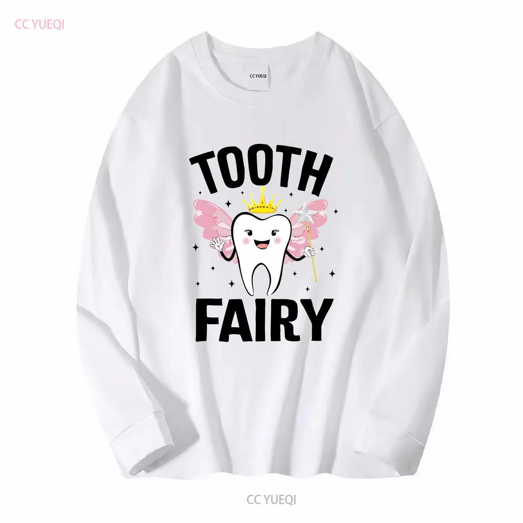Funny Tooth Fairy Halloween Costume For Women Kids Girls T Shirt Vintage Washed Versatile Top For Everyday Wear Graphic