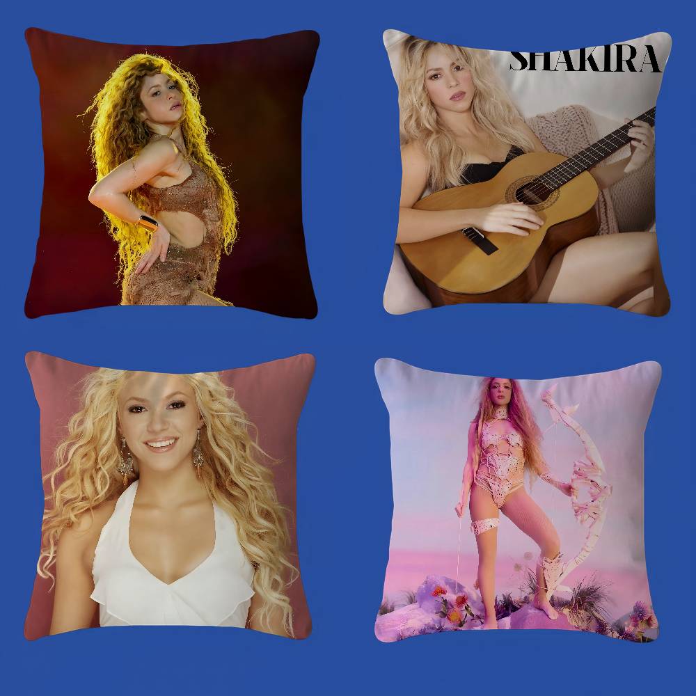 S-Shakira Office Cushion Pillowcase Car Cushion Cover45X45CM Lumbar Pillowcase Sofa Pillowcover