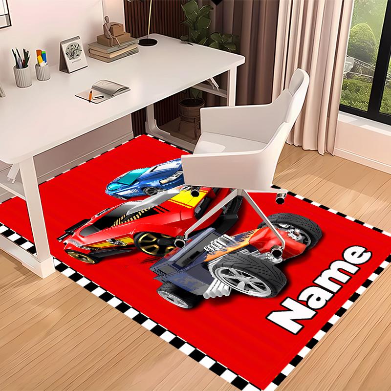 Custom personalization Hot Wheels Unleashed Print Area Rug - Soft, Washable Non-Slip Indoor Mat,Living Room,Home&Office Decorative Rug