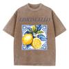 Printet Vasket T-shirt Herre Bomulds T-shirt Rund Hals Behagelig Streetwear Herre Afslappet Sommerbeklædning