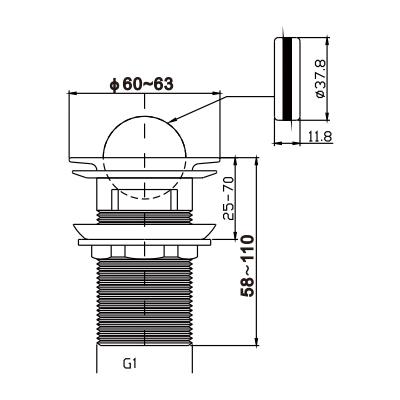 Reasonable Price High Quality Chrome Plated Catch Waste Drain Basin With Overflow