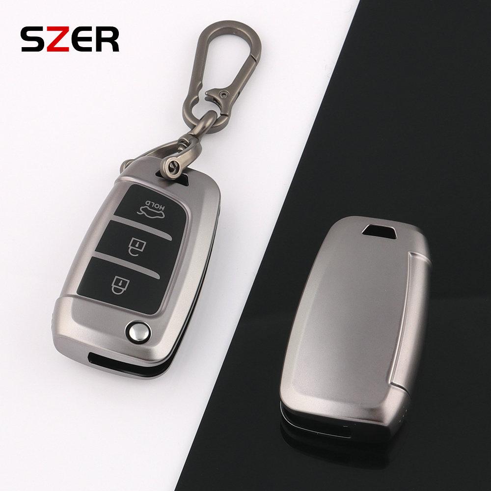 TPU Car Folding Key Case Cover Shell For Hyundai Elantra Solaris I30 I35 I40 IX35 Sonata Santa Fe Tucson Verna Celesta Accent