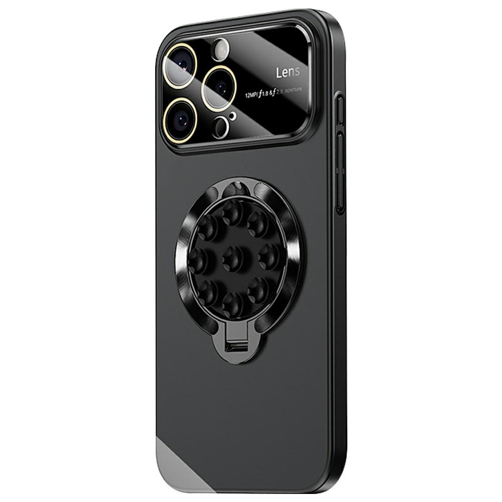 

For iPhone 14 Pro Case Compatible with MagSafe Suction Cup Kickstand PC Phone Cover Black