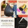 20pcs Disposable Garbage Bags With Rolled Flat Black Plastic Bags For Home Use