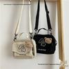 Vintage Japanese Harajuku Soft Canvas Dog Crossbody Bag - Cute Korean INS Style for Girls