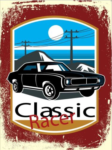 

Classic Racer Metal Wall Plaque Art Vintage tin sign retro Man Cave GarageAluminum 20x30cm（7.8x11.8inch）