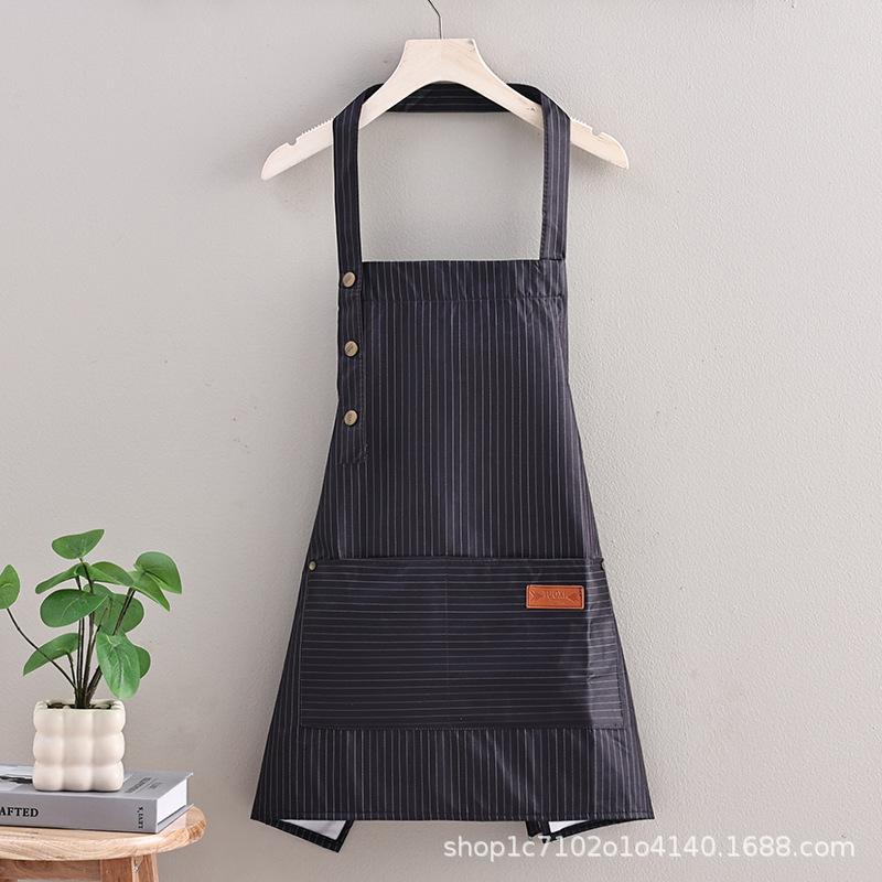 Unisex Strappy Composite Fabric Apron: Oil-Proof, Dirt-Resistant for Home Cooking & Catering