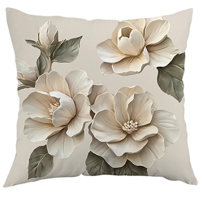 New Plant Flower Pillow Cover for Home Bedroom Sofa Cushion Cover Soft Printed Cushion Cover