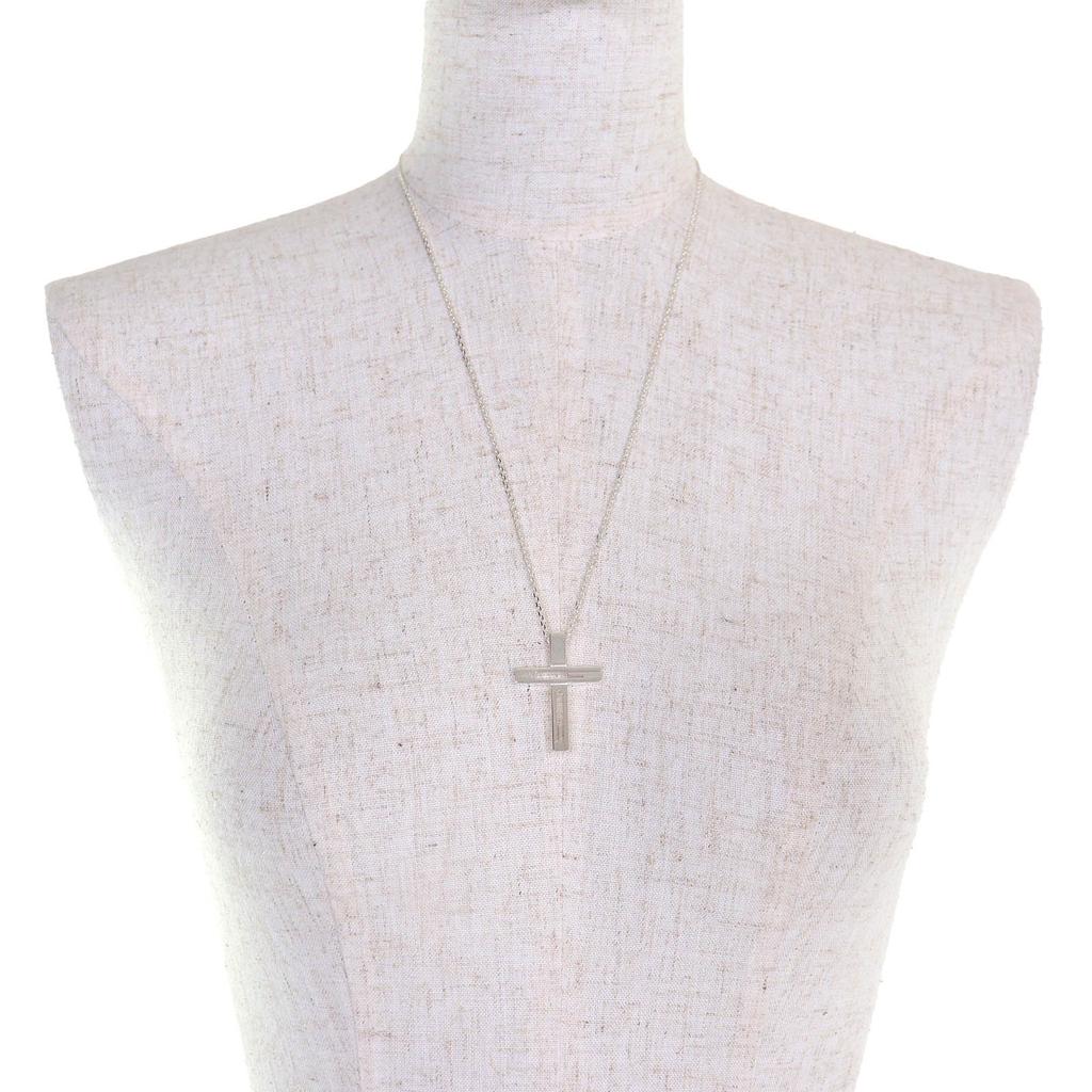 GUCCI Necklace Cutout Cross Necklace G Cross logo accessories Silver AG925 Women Used