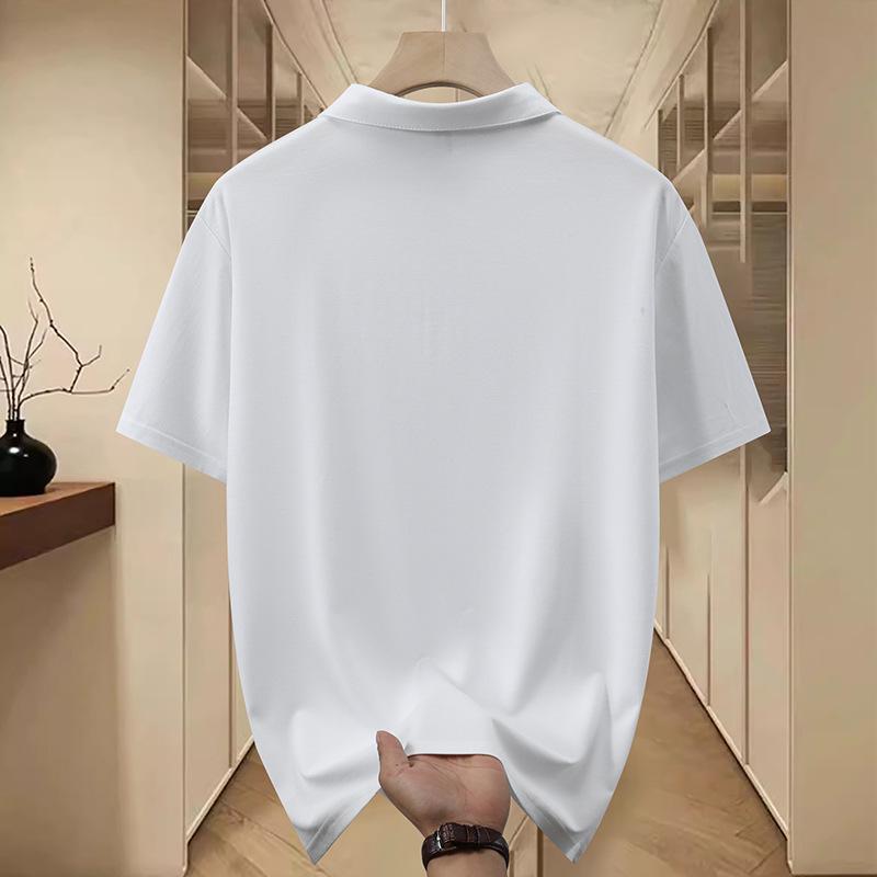 Plus Size Polo Shirt Men's Short-sleeved T-shirt Summer Loose Casual Business Lapel T-shirt