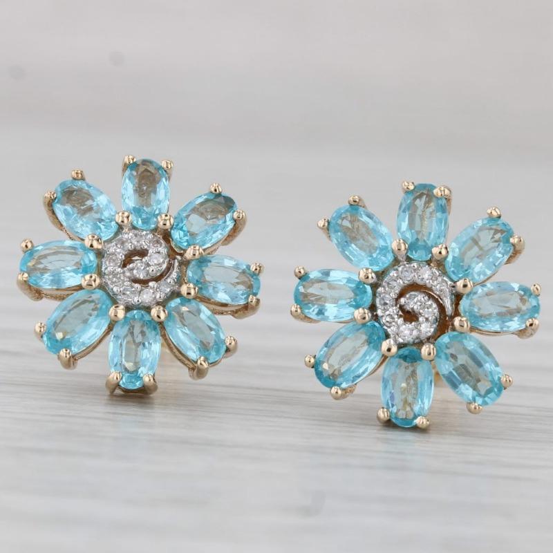 Daisy Pattern Synthetic Zirconia Stud Earrings for Women Exquisite Golden Plated Wedding Party Jewelry Accessories Gifts