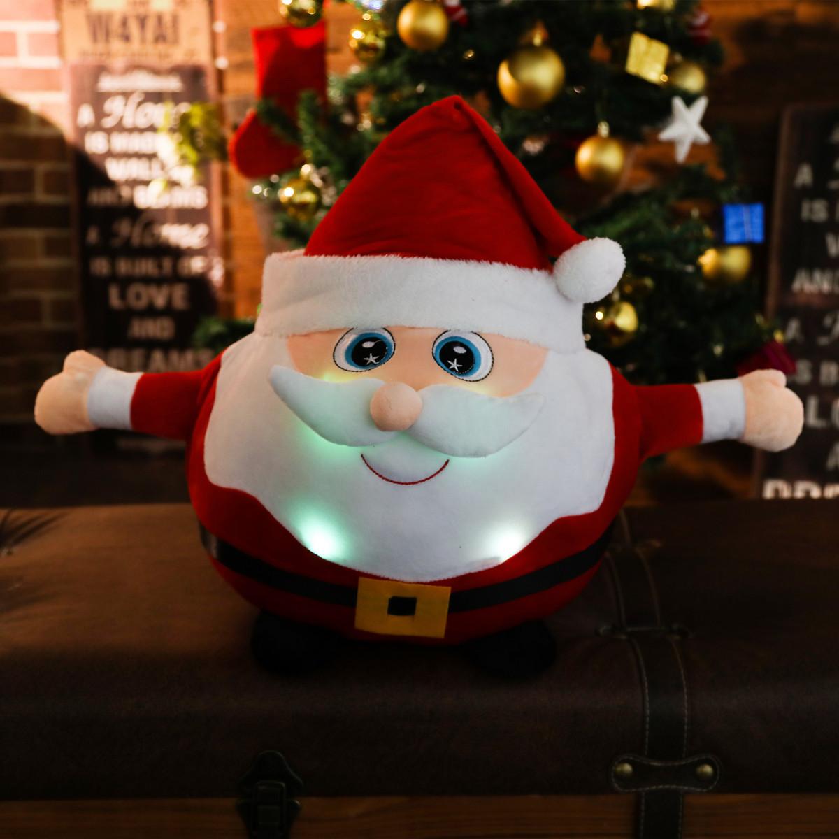 

Glowing Santa Singing Claus Plush Toys Cute Dolls Cartoon Kids Gifts Birthday 22cm
