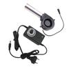 7cm 7530 12V Small Blower Fan with Power Plug Speed Controller for Cooling Outdoor BBQ Firewood Stove Fan