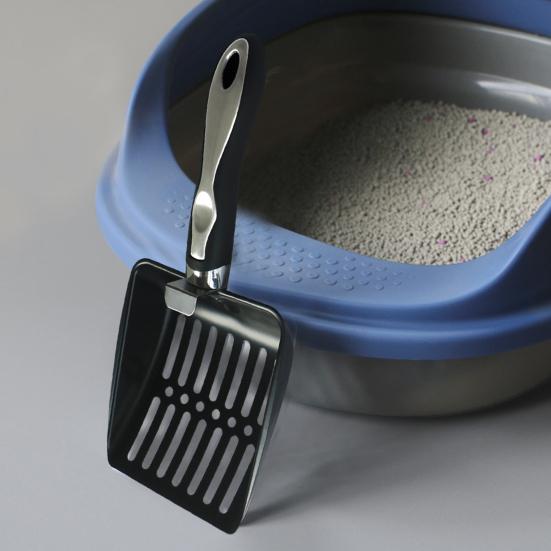 Stainless Steel Cat Litter Scoop with Deep Shovel Long Handle Slotted Litter Scooper Heavy Duty Non-stick Poop Sifting Shovel Sifter Pet Supplies