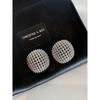 S925 Silver Needle European and American Style Metal Woven Hollow Ball Earrings, Stylish and Trendy Earrings for Women, Light Luxury and Fashionable