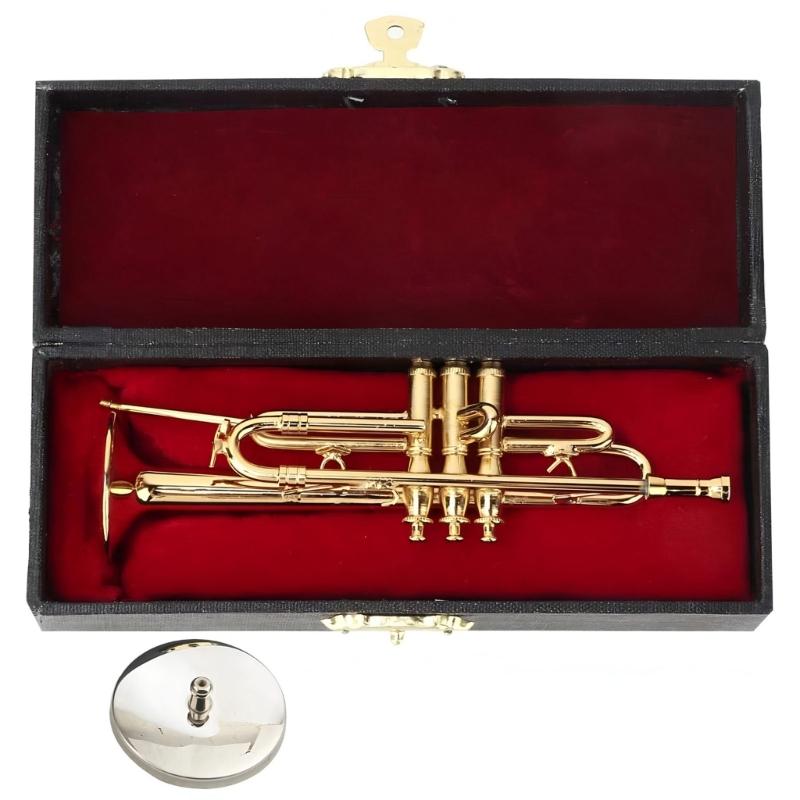 Handcrafted Saxophone Brass Gold Plated Musical Instrument Decoration With Protective Case For Music Lover
