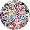 52 Horror Cartoon Eyeball Graffiti Stickers Decorate Suitcase Guitar DIY Waterproof Stickers