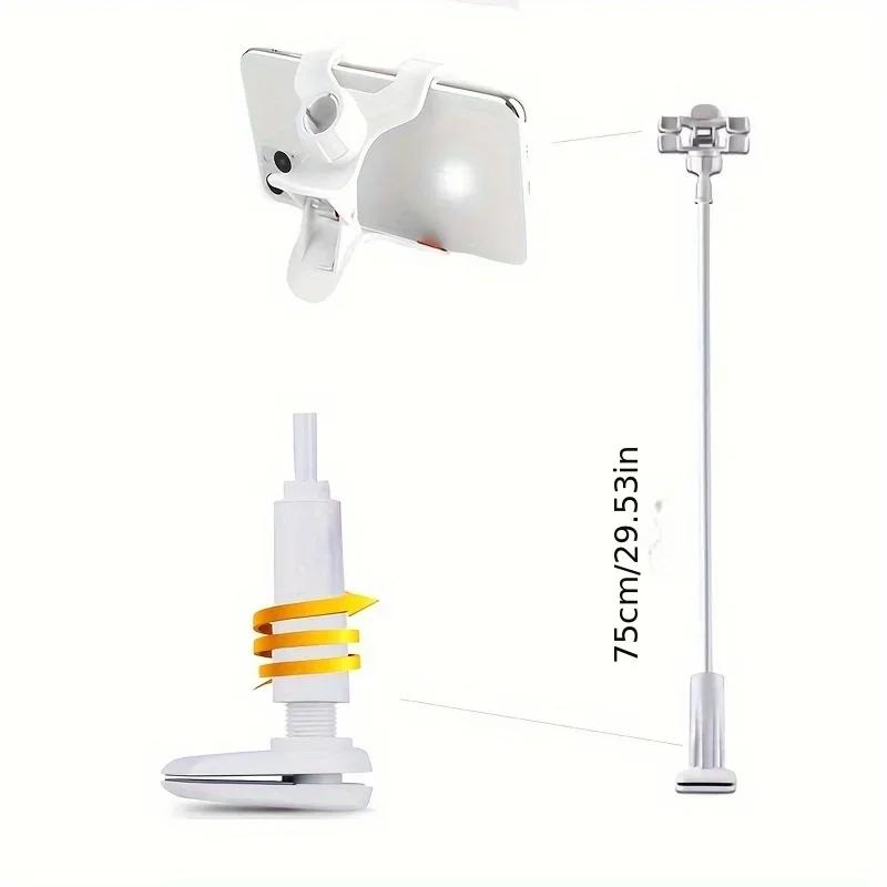 Phone Clip On Stand Holder with Grip Flexible Long Arm Gooseneck Lazy Bracket Mount Clamp for IPhone 15 Pro Max  Accessories New