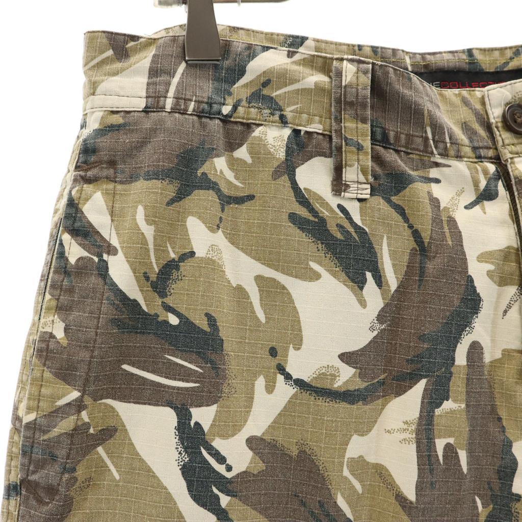 FUBU Camouflage Pattern Cargo Shorts L Beige THE COLLECTION Camouflage Men's Used