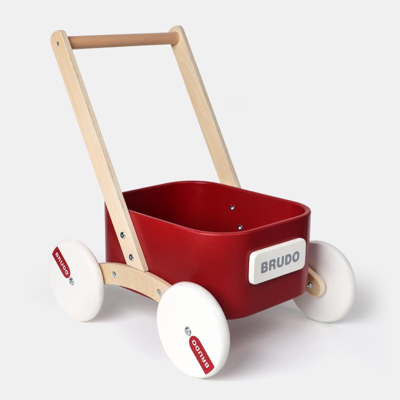 Wooden Baby Walker: Multifunctional Learning Trolley & Push Cart Toy
