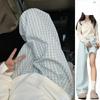 Girly Dopamine Blue Plaid Pants Women's Summer Thin Loose Straight Wide-leg Pants Lazy Casual Yamamoto Pants