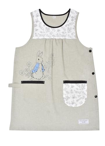Peter Rabbit Apron, Simple Flower, Gray [ST-IP0004]