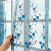 1PC LOZUJOJU European Retro Embroidered Sheer Curtain, Plum Blossom Pattern Transparent Curtain for Living Room Bedroom Balcony Window Home Decor