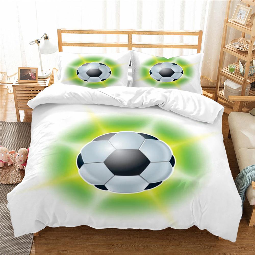 Duvet Cover Football Quilt Cover Queen Size Bedding Home Textiles 3D Printed Children Teen Soft Bedding Cover Set