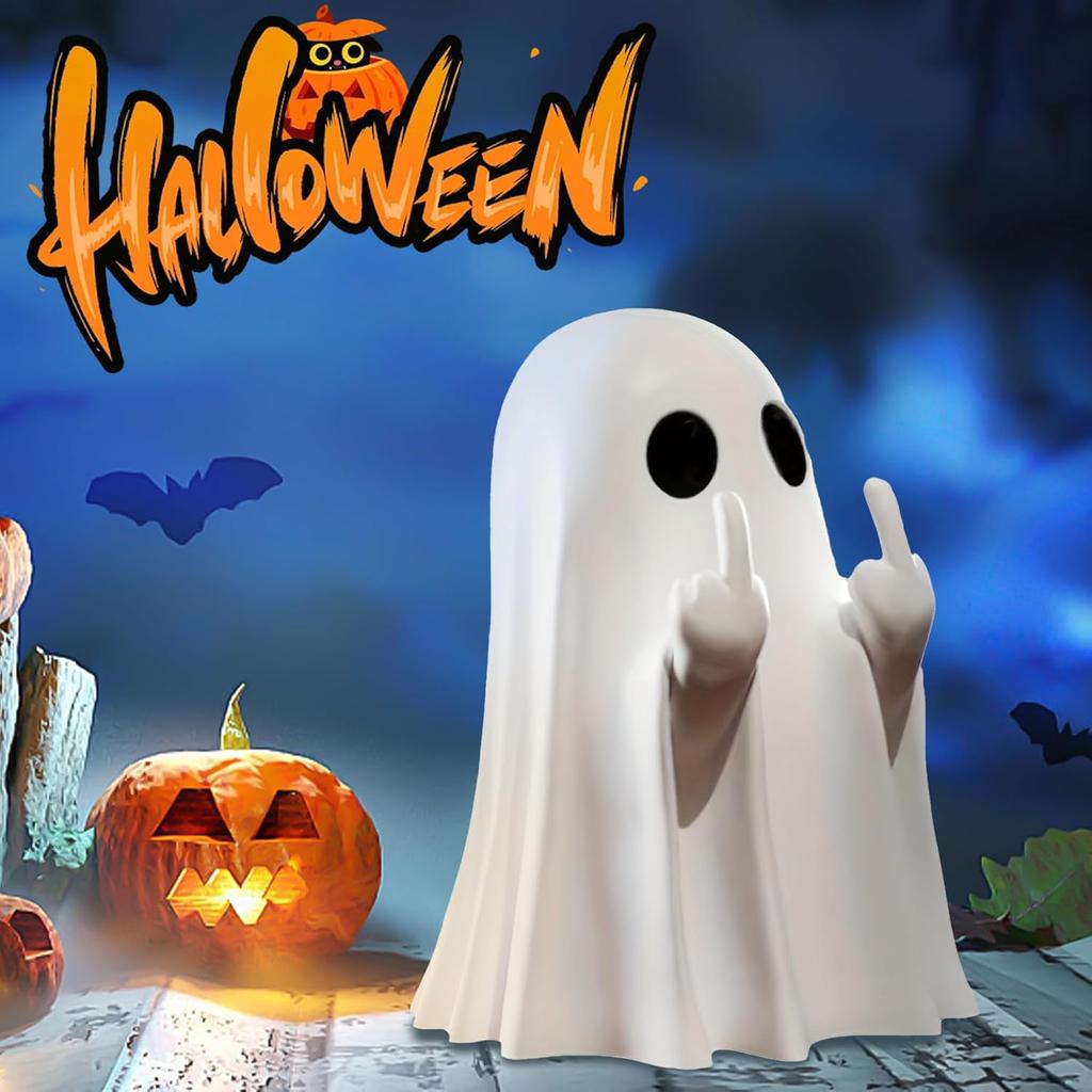 Halloween Geisterfigur Geisterdeko Lustige Niedliche Geisterfigur Geisterstatue Halloween Dekoration zum Verschenken Requisiten Tischplatte Heimdeko Neujahrsgeschenke