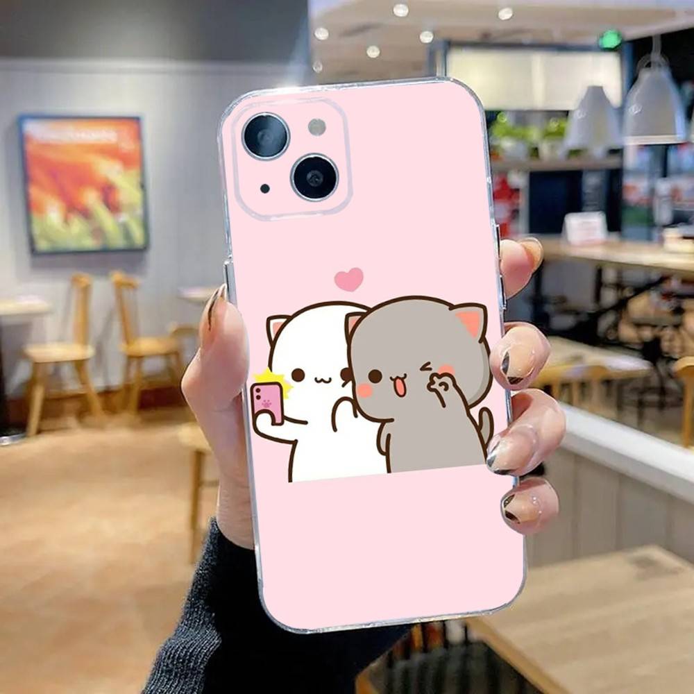 Cute BuBu DuDu Phone Case For iPhone 16,15,14,13,12,11 Pro,Max,Plus,X,XS,XR,SE,Mini Transparent Silicone Soft