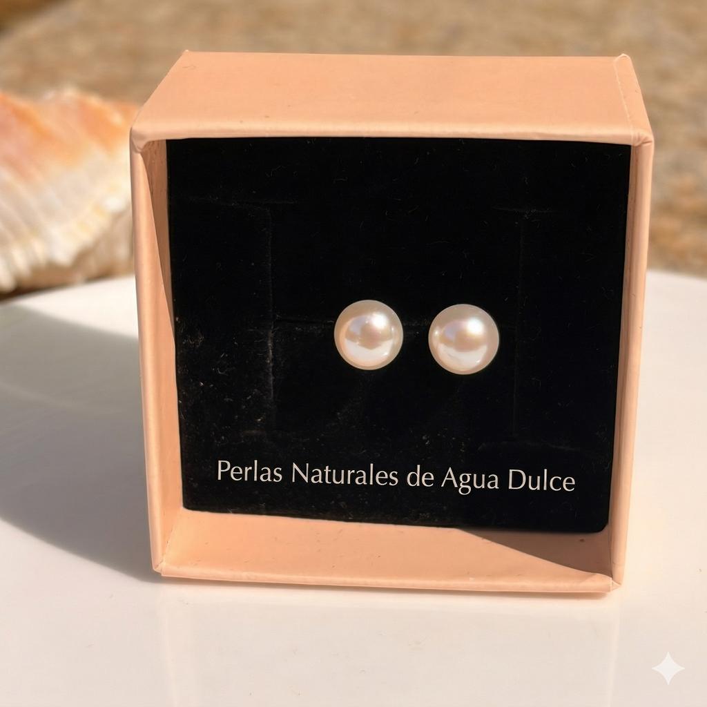 5A Grade Natural Freshwater Pearl Earrings S925 Sterling Silver Studs, Real Pearls 6-10mm [White/Lavender], Hypoallergenic Wedding Gift