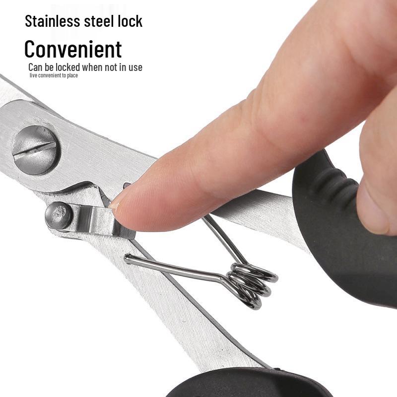Extra Long Stainless Steel Fishing Pliers with Flat Nose, Line Cutter, and Fish Control Functions.