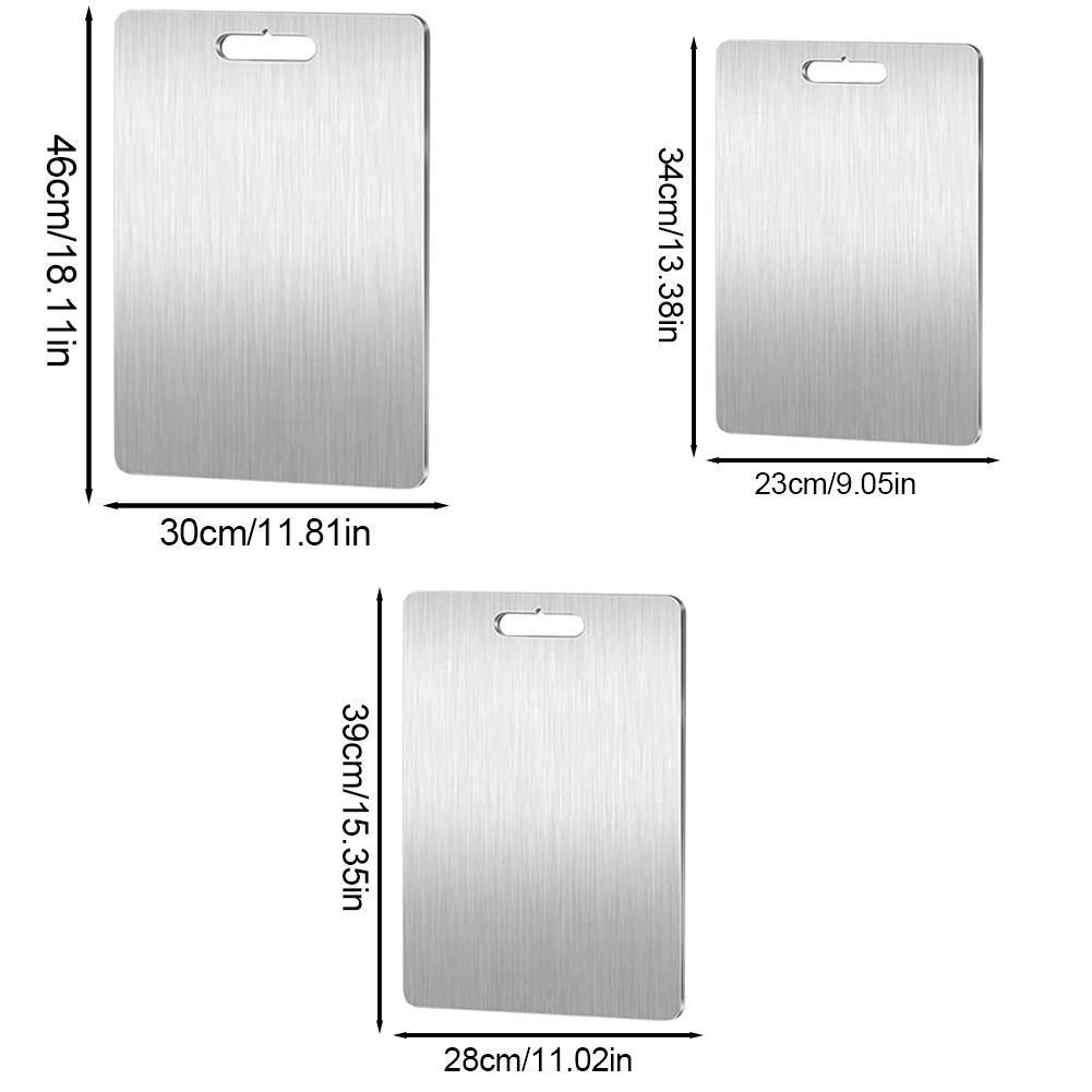 Stainless Cutting Boards for Kitchen Double-Sided Chopping Board Food Grade Cutting Mat Serving Tray Fruit Meat Chopping Board