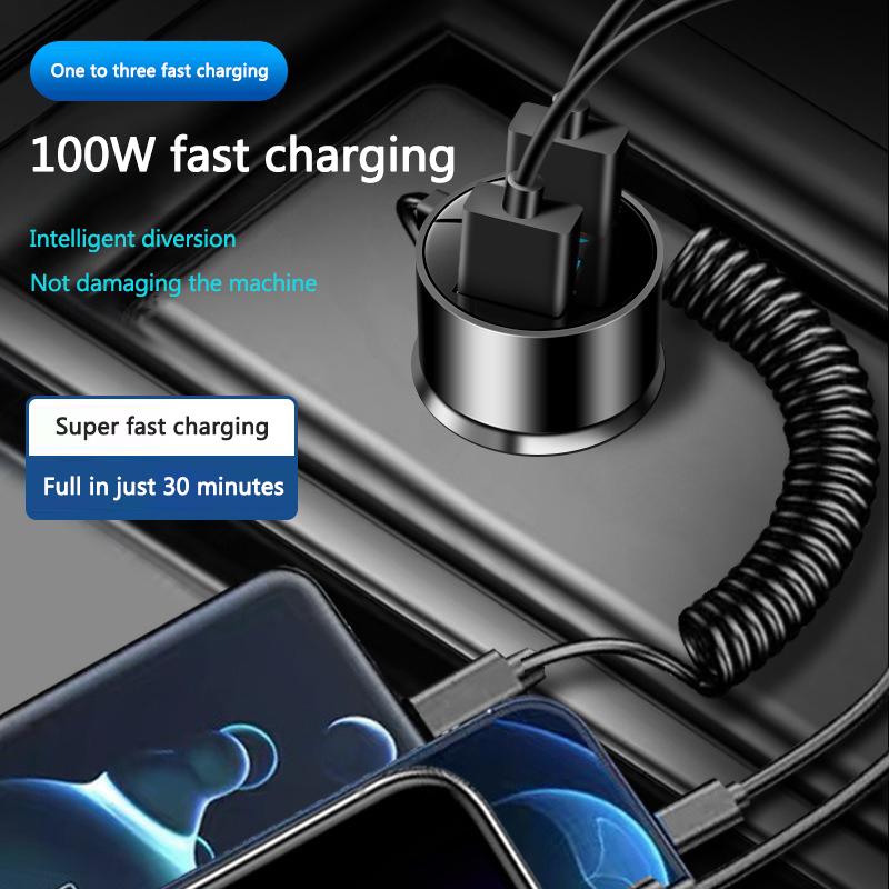 100W Newly Car Digital Display Charger Fast Charging For Porsche Cayenne Panamera Macan 911 718 Taycan Boxster Cayman 918 Pajun