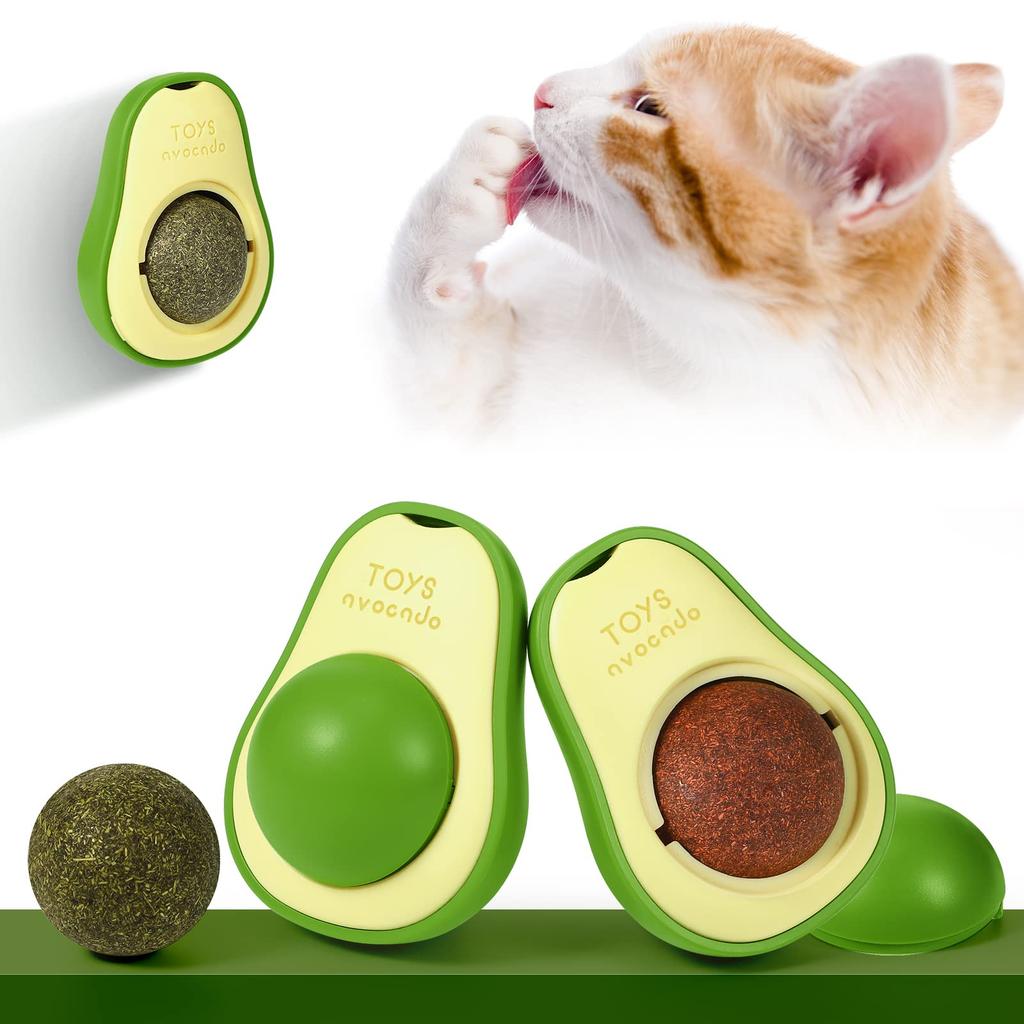 Catnip Ball Cat Toy Cat Wall Treats Silvervine Catnip Toys for Indoor Cat, Cat Teeth Grinding Chew Toys Teeth Cleaning Roller