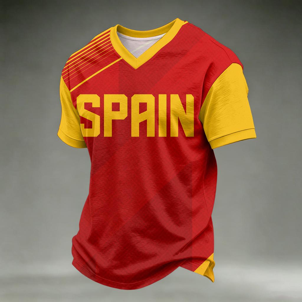 Men's and Boys' Printed Soccer Fan Support T-Shirt for Day and Casual Wear