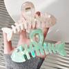 Pearlescent Girls Hair Claw Creative Fish Bone Shaped Shark Gripper For Women Trendy Hair Decor Accessories INS Style Hair Clips