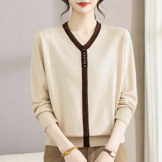 

Trendy Knit Sweater for Middle-aged Moms - 2026 Spring/Fall Fashion XL