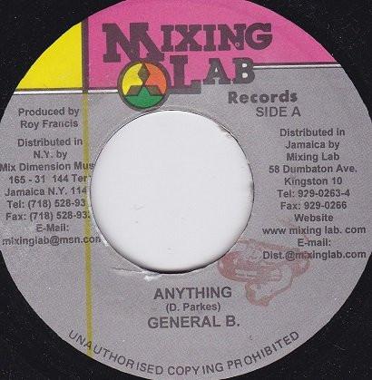 

7inch Record GENERAL B - Anything NONE Mixing Lab Jamaica Reggae, Ska & Dub Used