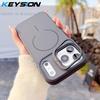 KEYSION Matte Skin Feel Lens Stand Phone Case for Magsafe for iPhone 17 Pro Max Magnetic Wireless Charging Shockproof Back Cover